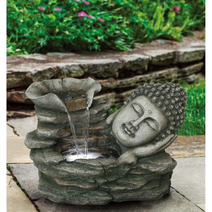 FONTAINE VISAGE BOUDHA - HAUT. 39 CM – FONTAINES – Arteverdeco