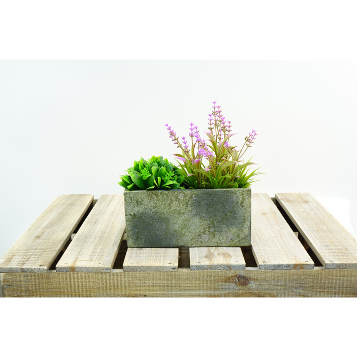 JARDINIERE CIMENT IMITATION MOUSSE – CONTENANTS – Arteverdeco