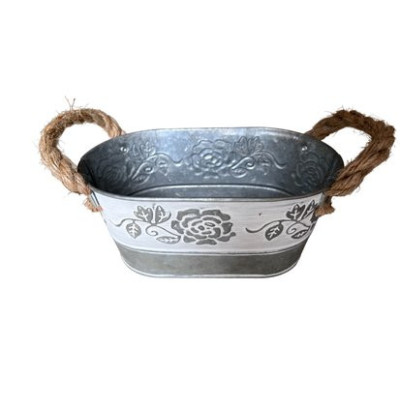 JARDINIERE CERAMIQUE MOTIF LIGNE VISAGE FEMME – CONTENANTS – Arteverdeco