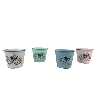 POT ZINC MOTIF FLEURI – CONTENANTS – Arteverdeco