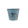 POT ZINC MOTIF OISEAU - VENDU EN CARTON DE 48 PCS - COLORIS ASSORTIS – CONTENANTS – Arteverdeco