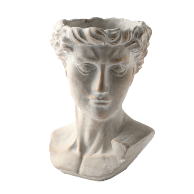 JARDINIERE CERAMIQUE MOTIF LIGNE VISAGE FEMME – CONTENANTS – Arteverdeco