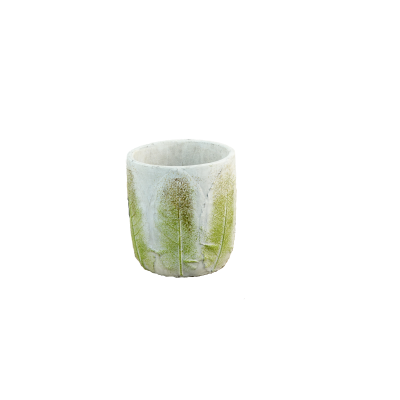 JARDINIERE CIMENT MOTIF FEUILLES – CONTENANTS – Arteverdeco