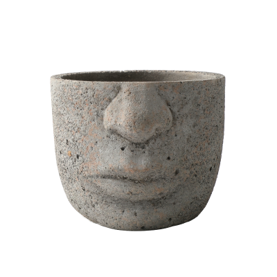 POT CIMENT FORME DE VISAGE – CONTENANTS – Arteverdeco