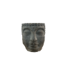 POT CIMENT FORME DE VISAGE BOUDDHA - VENDU EN CARTON DE 6 PCS - COLORIS ASSORTIS – CONTENANTS – Arteverdeco