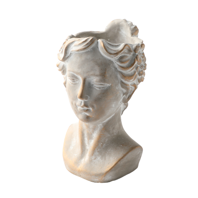 POT CERAMIQUE MOTIF LIGNE VISAGE FEMME – CONTENANTS – Arteverdeco