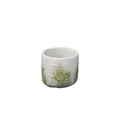 POT CIMENT MOTIF BRANCHE - FEUILLES – CONTENANTS – Arteverdeco