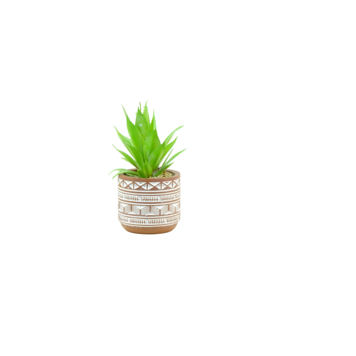 CACTUS ARTIFICIELS EN POT ROND, HAUT. 14 à 16 CM – DECORATIONS – Arteverdeco