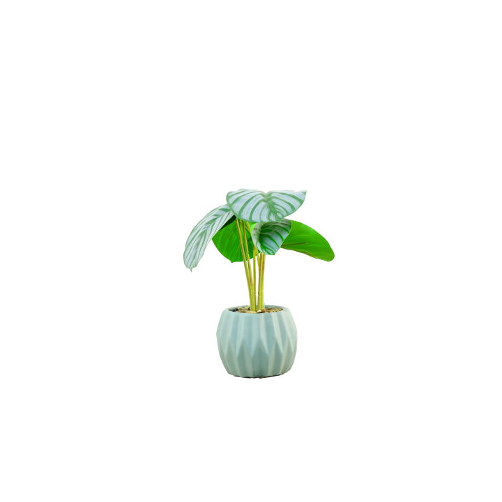 PLANTES VERTES ARTIFICIELLES EN POT CIMENT, HAUT. 30 CM – PLANTES – Arteverdeco