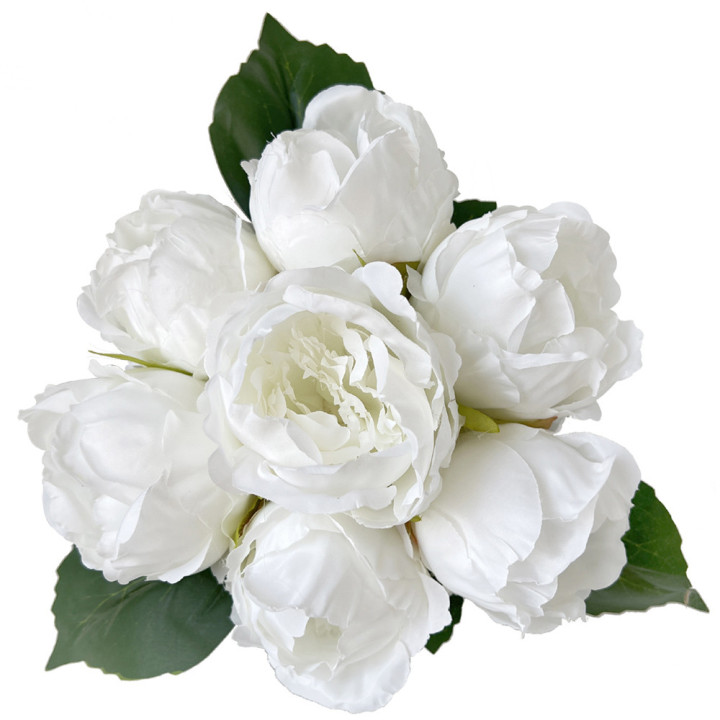 BOUQUET ARTIFICIEL DE PIVOINES, HAUT. 29 CM – FLEURS – Arteverdeco