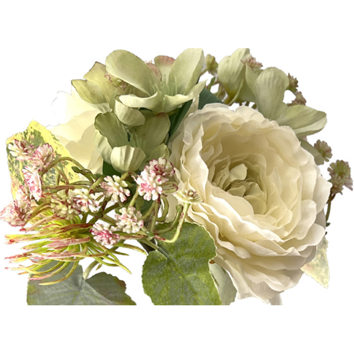 BOUQUET DE ROSE, HORTENSIA, HAUT. 27 CM – FLEURS – Arteverdeco