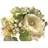 BOUQUET DE ROSE, HORTENSIA, HAUT. 27 CM – FLEURS – Arteverdeco