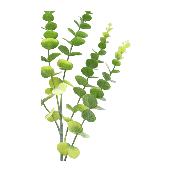 TIGE D'EUCALYPTUS ARTIFICIELLE - 5 BRANCHES - HAUT. 75 CM – FLEURS – Arteverdeco