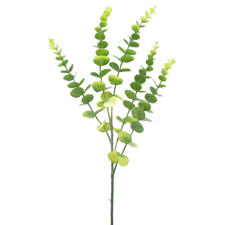 TIGE D'EUCALYPTUS ARTIFICIELLE - 5 BRANCHES - HAUT. 75 CM – FLEURS – Arteverdeco