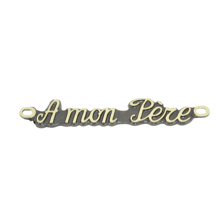 INTER EN BRONZE "A MON PERE " POUR PLAQUE FUNERAIRE – Catalogue Funéraires 2024 – Arteverdeco