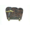 PLAQUE FUNERAIRE EN GRANIT - FORME GALBEE - CHAMP POLI - DIM. LONG.20 CM - HAUT. 15 CM – Catalogue Funéraires 2024 – Arteverdeco