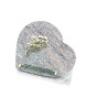 PLAQUE FUNERAIRE EN GRANIT - FORME DE COEUR - AVEC SOCLE EN GRANIT - CHAMP POLI - DIM. LONG. 20 CM - HAUT. 20 CM – Catalogue Funéraires 2024 – Arteverdeco