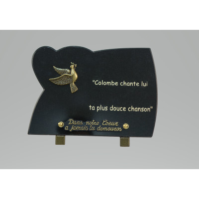 INTER EN BRONZE " A NOTRE SOEUR " POUR PLAQUE FUNERAIRE – Catalogue Funéraires 2024 – Arteverdeco