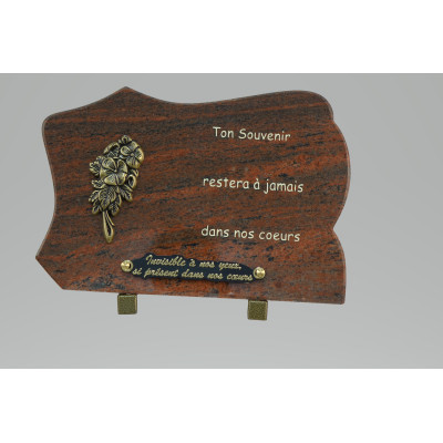 INTER EN BRONZE "A NOTRE ONCLE" POUR PLAQUE FUNERAIRE – Catalogue Funéraires 2024 – Arteverdeco