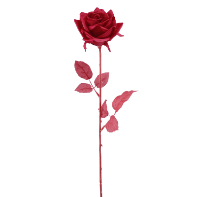 TIGE DE ROSE ARTIFICIELLE EN SATIN - HAUTEUR 72 CM