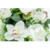 CENTRE DE TABLE ROSE, CYMBIDIUM ARTIFICIELS - DIAM. 25 CM – DECORATIONS – Arteverdeco