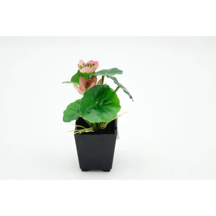 POT FLEURI ARTIFICIEL AVEC 3 MODELES ASSORTIS - HAUT. 19 CM – DECORATIONS – Arteverdeco