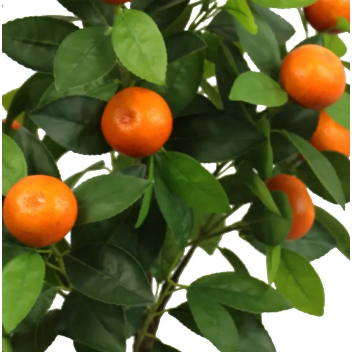 ORANGER ARTFICIEL EN POT , AVEC 12 FRUITS ET ENVIRON 145 FEUILLES, HAUT. 70 CM – ARBRES – Arteverdeco