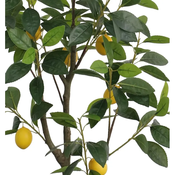 CITRONNIER ARTIFICIEL EN POT, AVEC 12 FRUITS ET ENVIRON 176 FEUILLES - HAUT. 90 CM – ARBRES – Arteverdeco