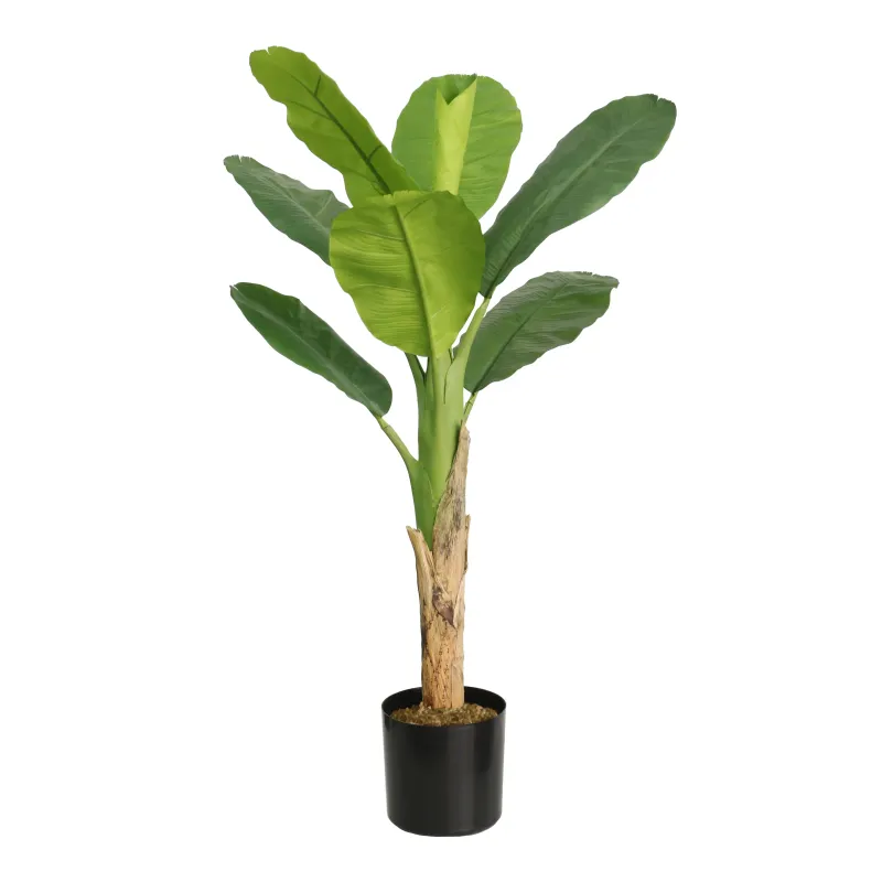 BANANIER ARTIFICIEL EN POT, AVEC 8 FEUILLES - HAUTEUR 150 CM – ARBRES – Arteverdeco