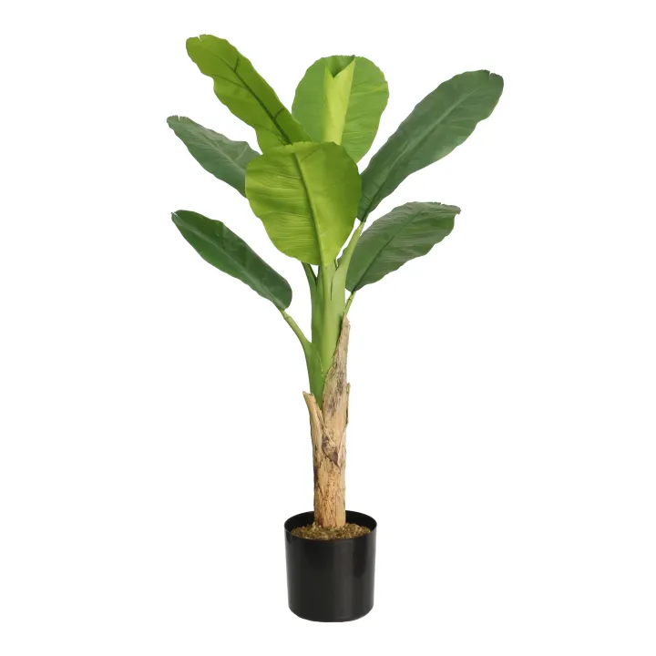 BANANIER ARTIFICIEL EN POT, AVEC 8 FEUILLES - HAUTEUR 150 CM – ARBRES – Arteverdeco