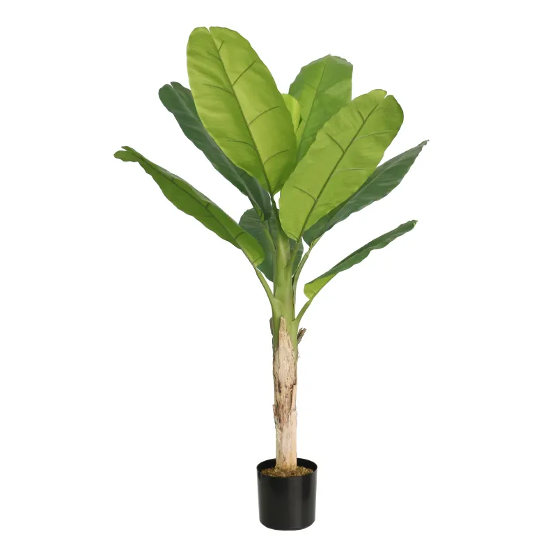 BANANIER ARTIFICIEL EN POT, AVEC 9 FEUILLES - HAUTEUR 190 CM – ARBRES – Arteverdeco