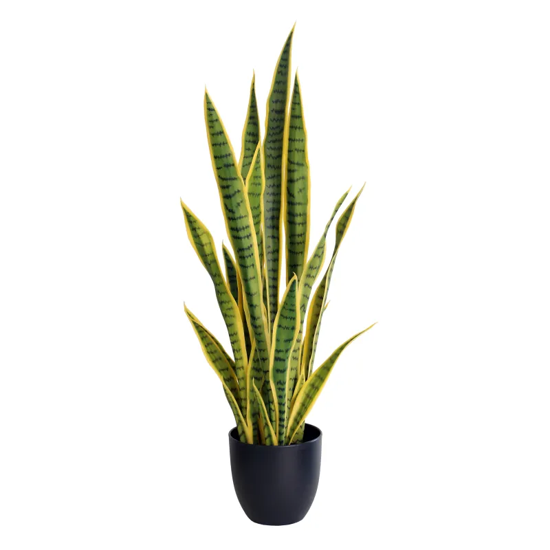 SANSEVIERIA ARTIFICIEL EN POT, AVEC 18 FEUILLES, HAUTEUR 92 CM – PLANTES – Arteverdeco