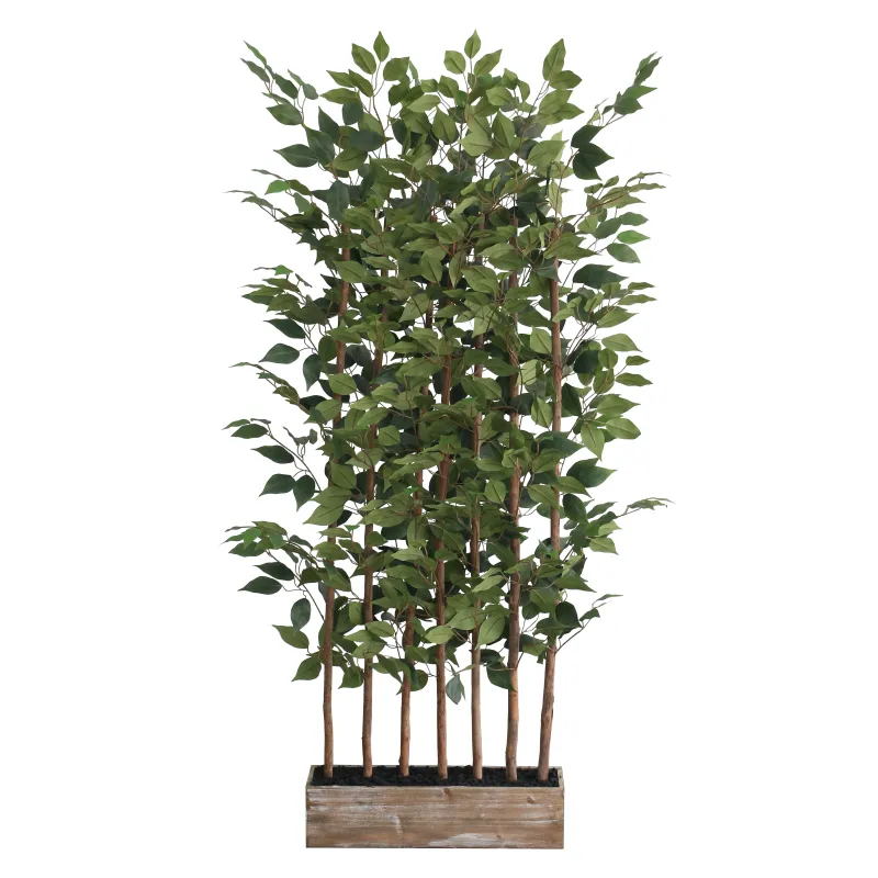 FICUS ARTIFICIEL AVEC 7 TRONCS NATUREL EN POT RECTANGULAIRE - HAUT. 150 CM – ARBRES – Arteverdeco