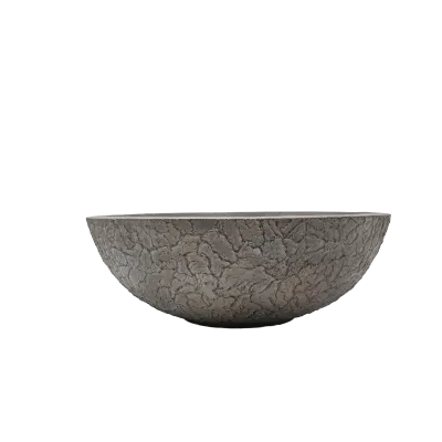 POT FIBRE ARGILE/VERRE - TAILLE L  - DIAM. 43 CM ET HAUT. 43 CM – AMENAGEMENT EXTERIEUR – Arteverdeco