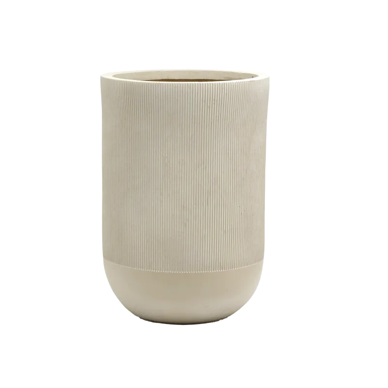 VASE FIBRE ARGILE/VERRE - TAILLE L  - DIAM. 34.5 CM, HAUT. 49.5 CM – AMENAGEMENT EXTERIEUR – Arteverdeco