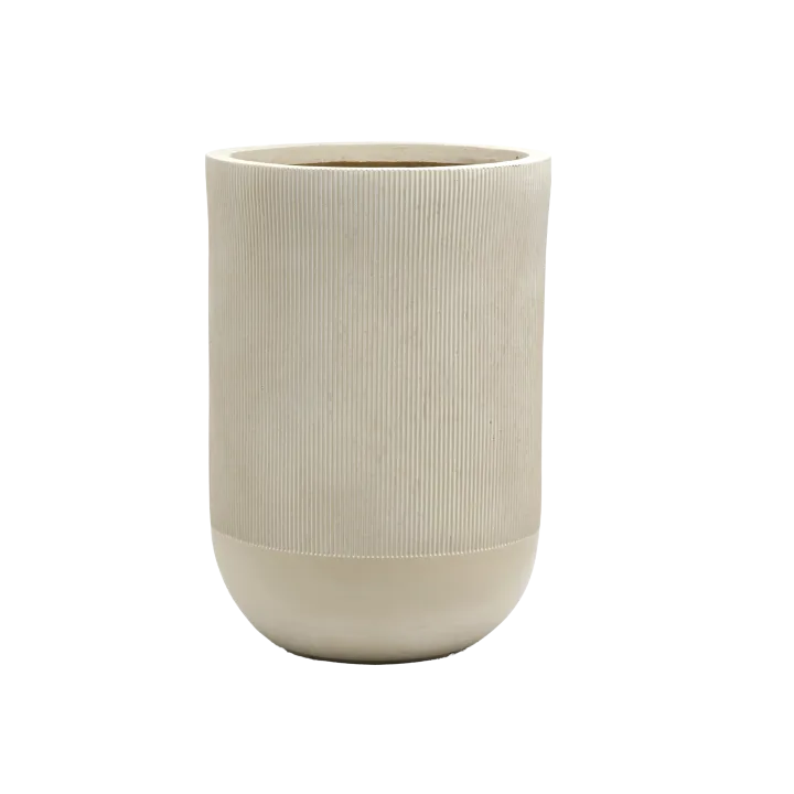 VASE FIBRE ARGILE/VERRE - TAILLE L  - DIAM. 34.5 CM, HAUT. 49.5 CM – AMENAGEMENT EXTERIEUR – Arteverdeco