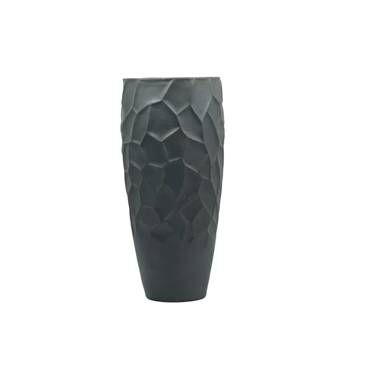 VASE FIBRE ARGILE/VERRE - TAILLE M  - DIAM. 33.5 CM, HAUT. 76 CM – AMENAGEMENT EXTERIEUR – Arteverdeco