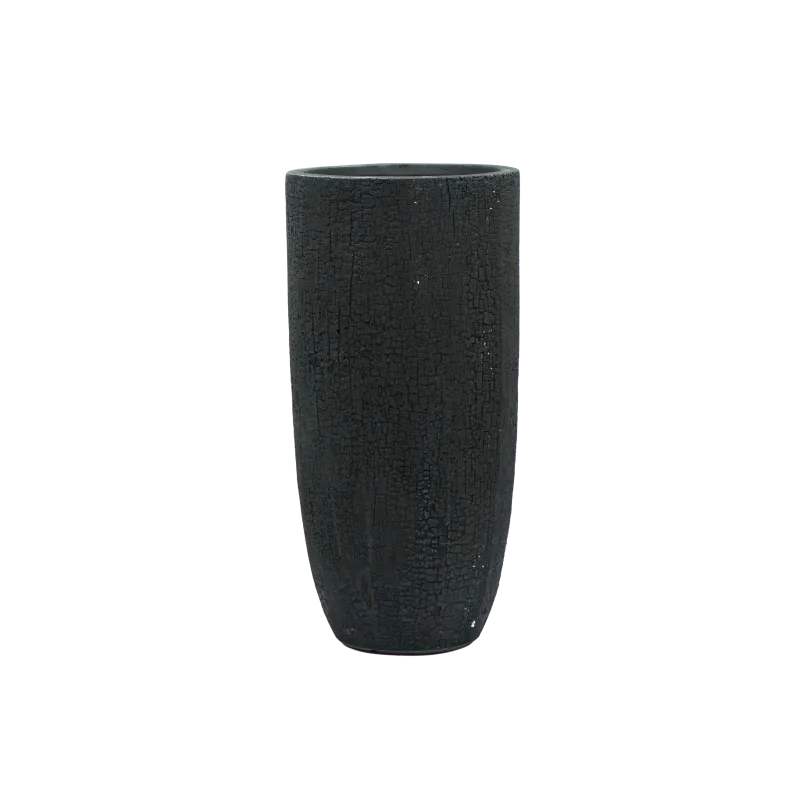 VASE FIBRE ARGILE/VERRE - TAILLE S  - DIAM. 27.5 CM, HAUT. 57 CM – AMENAGEMENT EXTERIEUR – Arteverdeco