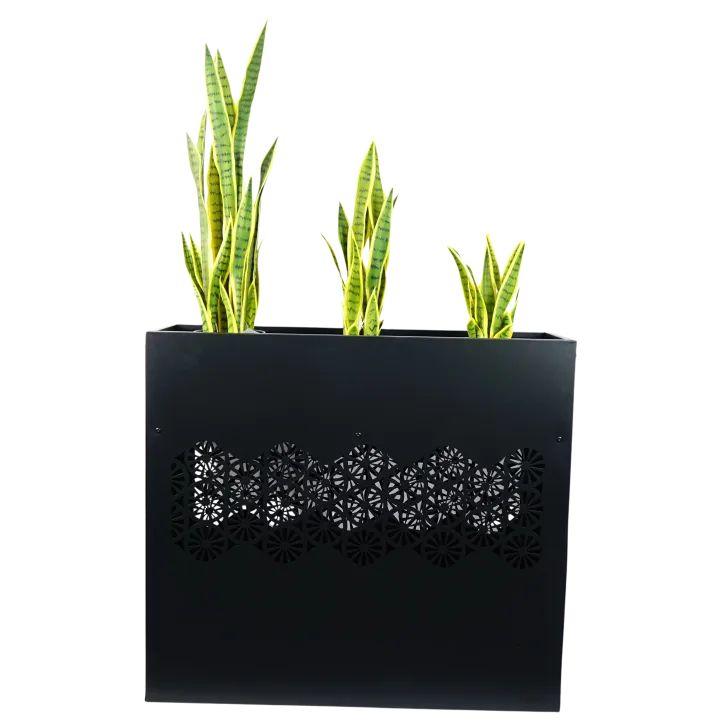 PORTE-PLANTES METAL - LONG. 100 CM, LARG. 30 CM, HAUT. 90 CM – AMENAGEMENT EXTERIEUR – Arteverdeco