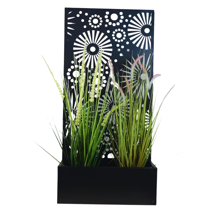 PORTE-PLANTES METAL - LONG. 57 CM, LARG. 21 CM, HAUT. 118 CM – AMENAGEMENT EXTERIEUR – Arteverdeco