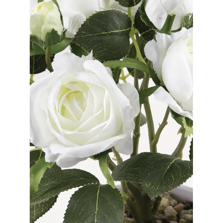POT DE ROSES ARTIFICIELLES HAUTEUR 31 CM – DECORATIONS – Arteverdeco