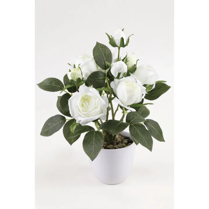 POT DE ROSES ARTIFICIELLES HAUTEUR 31 CM – DECORATIONS – Arteverdeco