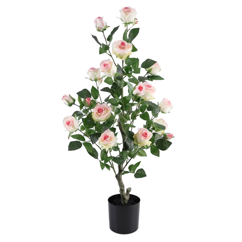 ROSIER ARTIFICIEL EN POT - HAUTEUR 83 CM – PLANTES – Arteverdeco