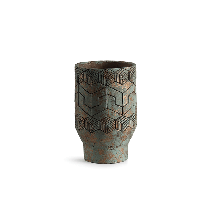 VASE CIMENT EFFET ANCIEN – CONTENANTS – Arteverdeco