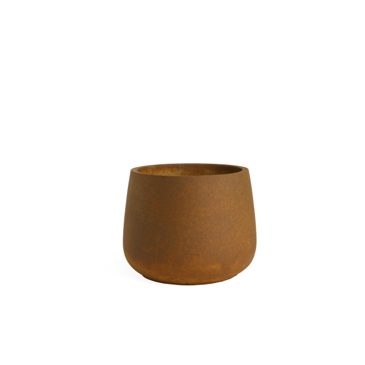 POT CIMENT ROND TERRACOTA – CONTENANTS – Arteverdeco