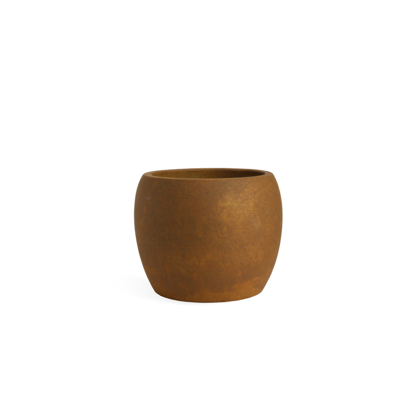 POT CIMENT ROND TERRACOTA – CONTENANTS – Arteverdeco