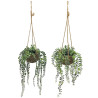 SUSPENSIONS PLANTES VERTES ARTIFICIELLES, HAUT. 68 CM – DECORATIONS – Arteverdeco