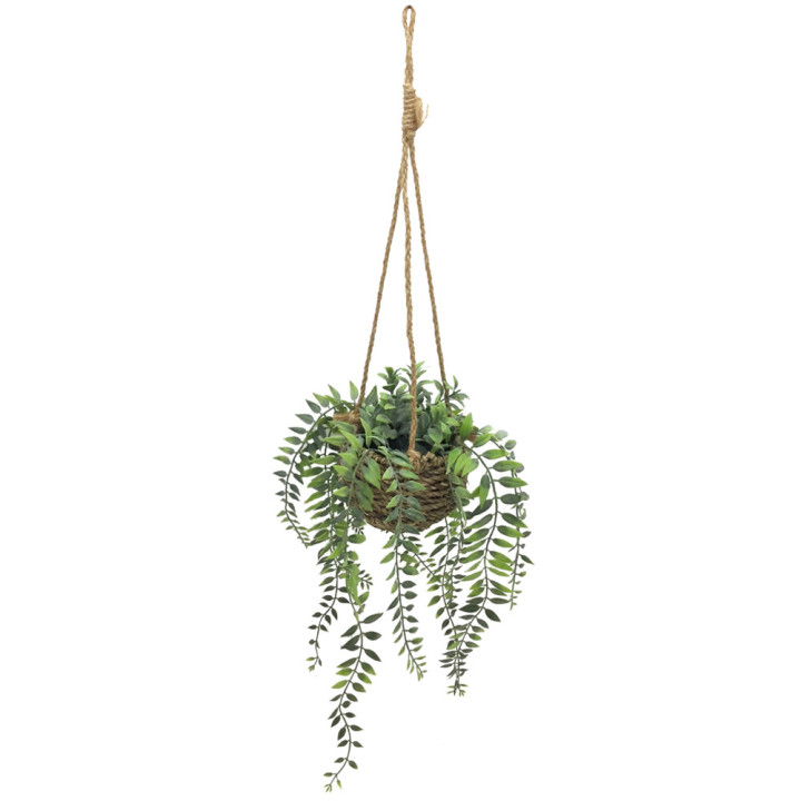 SUSPENSIONS PLANTES VERTES ARTIFICIELLES, HAUT. 68 CM – DECORATIONS – Arteverdeco